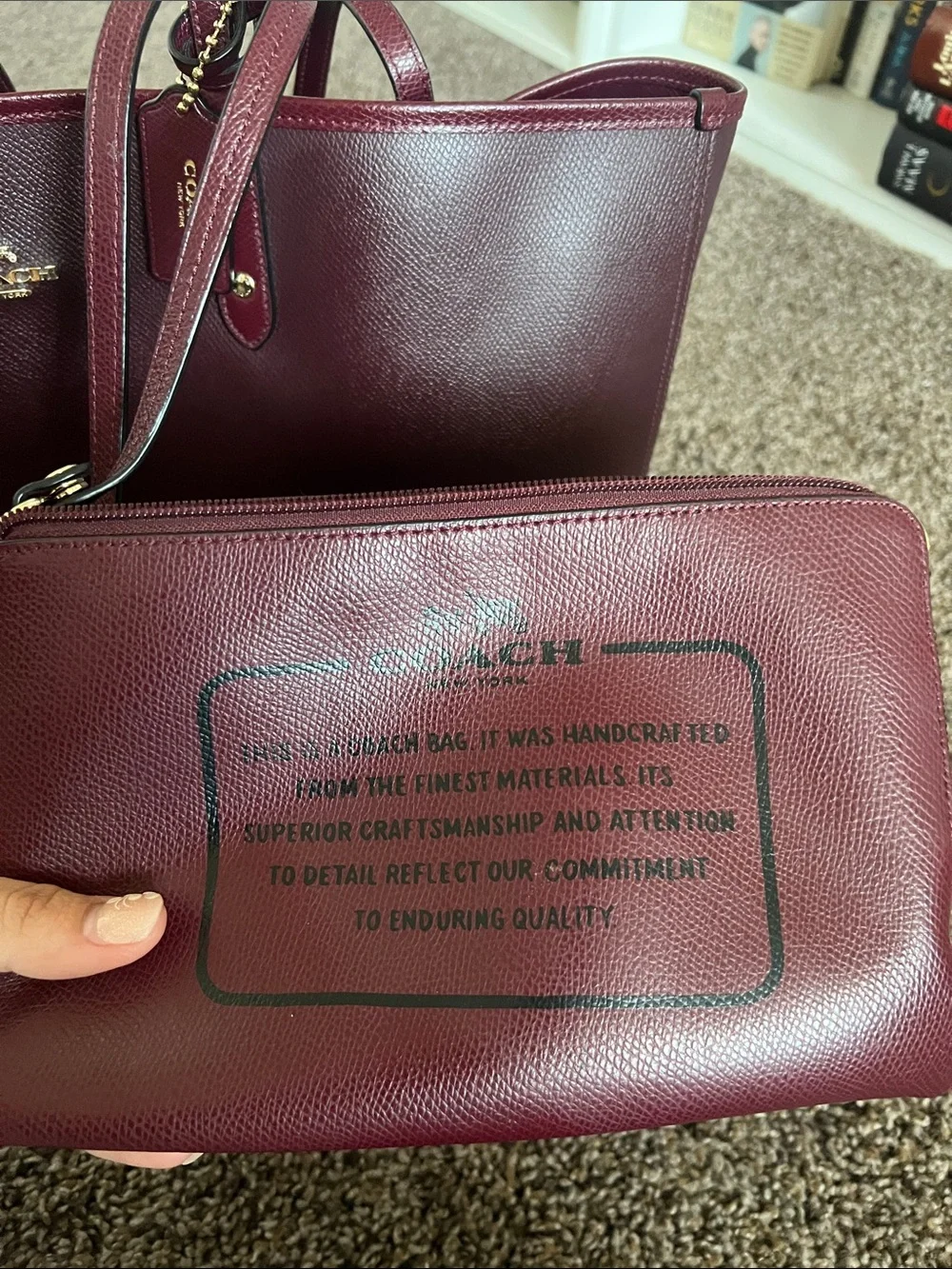 Leather tote bag, Coach Reversible City Tote